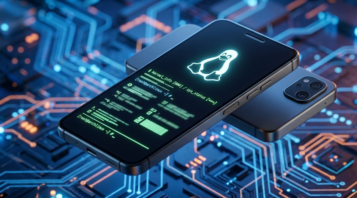 Концепт-рендер Linux-смартфона 2026 года