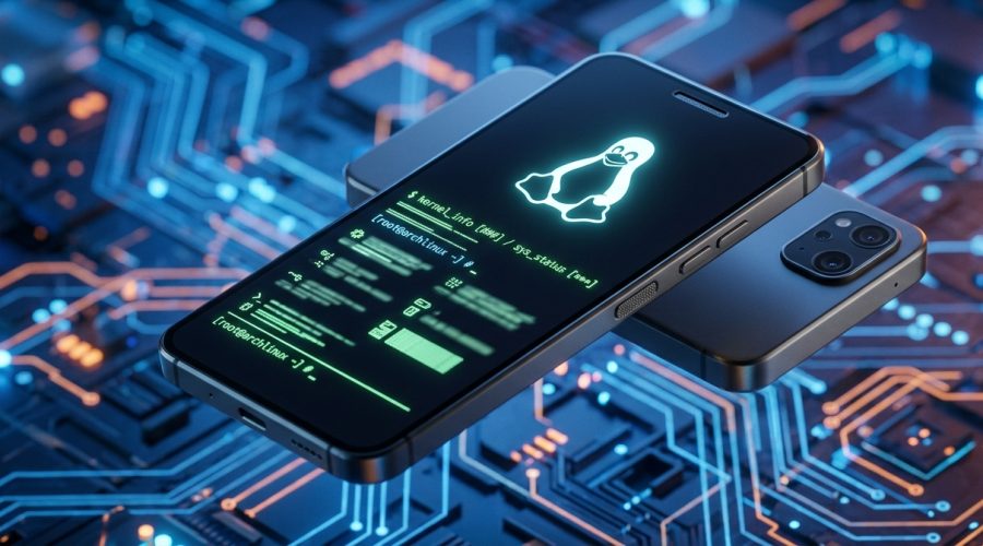Концепт-рендер Linux-смартфона 2026 года