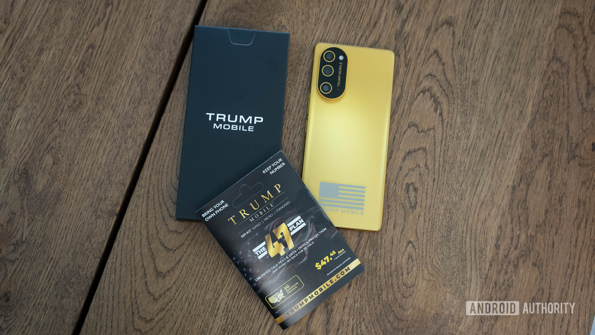 Trump Mobile T1 — золотой смартфон на Android