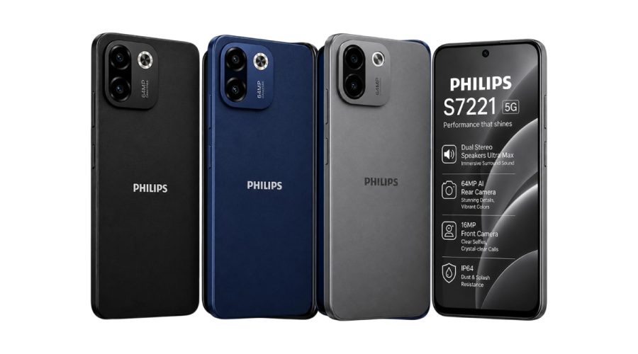 Philips S7221 5G в черном синем и сером цветах