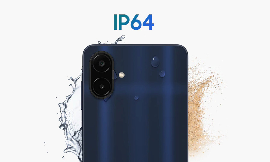 Samsung Galaxy A08 захист IP64 від пилу і бризок